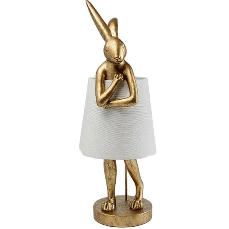 Nordic Apron Rabbit Rabbit Bedroom Study Restaurant Art Decorative Stand Animal Lamp