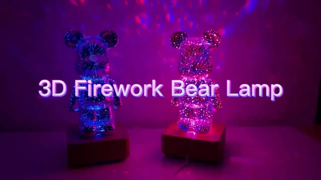 Manufacturer Contemporary Dimmable Switch Control Fire Work Bear Table Lamps