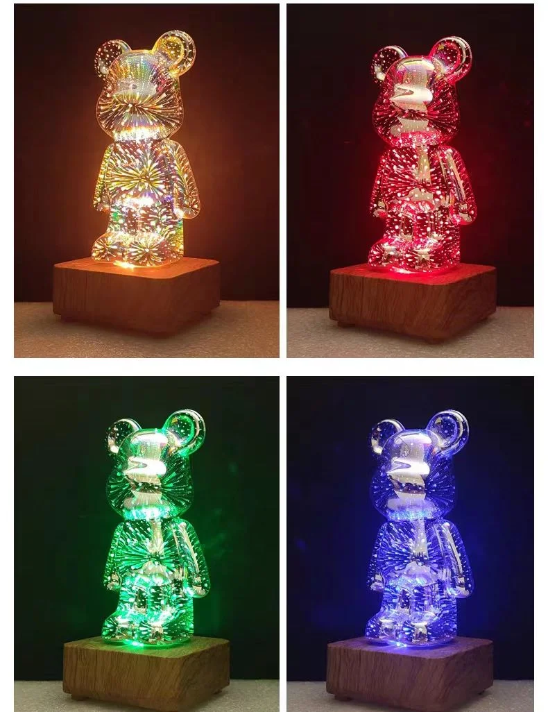 Manufacturer Contemporary Dimmable Switch Control Fire Work Bear Table Lamps