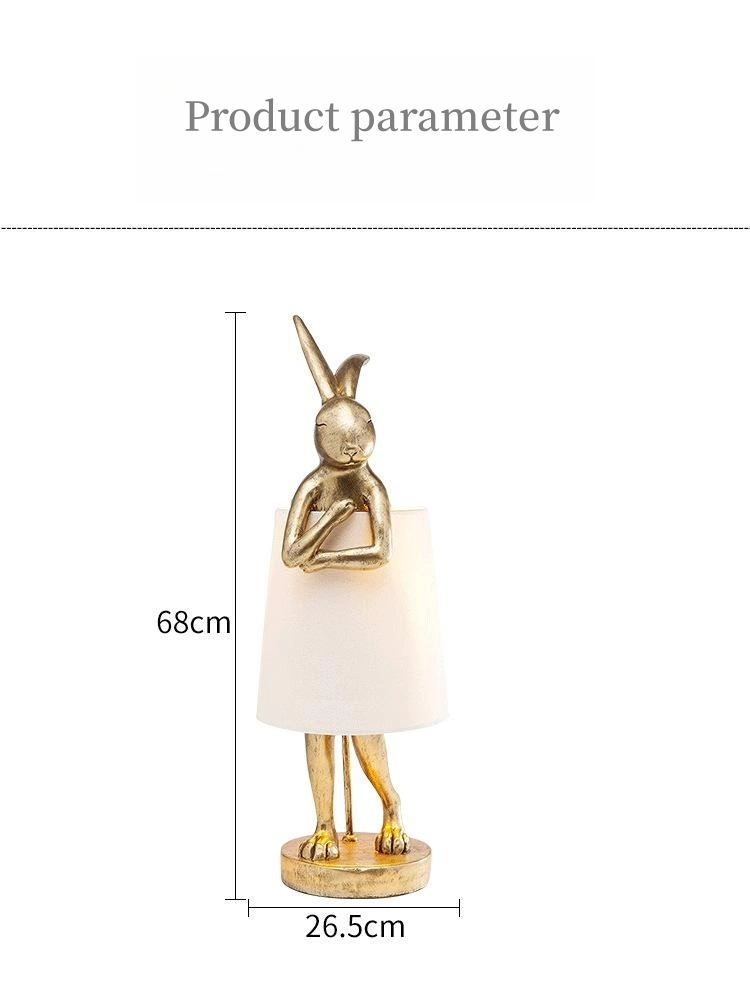 Nordic Zhongshan Indoor Children′s Room Apron Rabbit Lamp Animal Lamp.