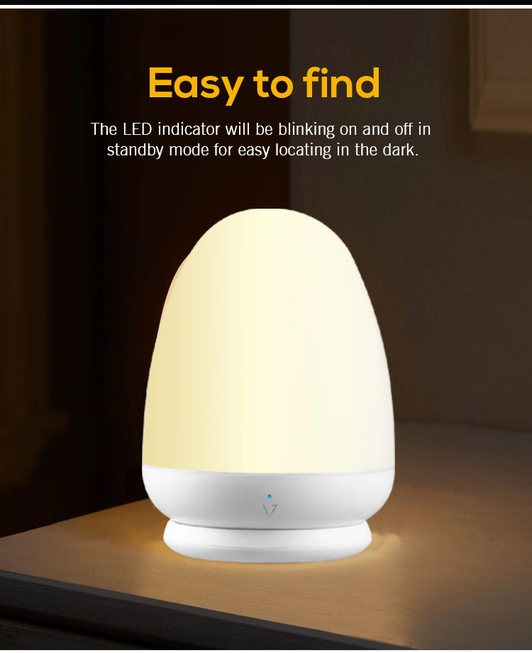 Night Lights Kids Touch Control&Timer Setting Baby Egg Lamp