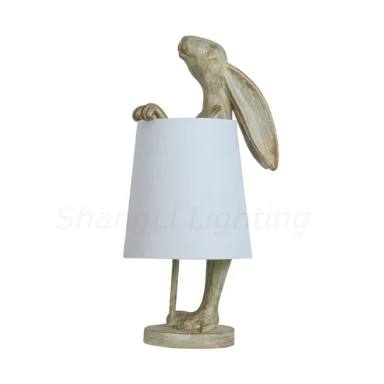 Lampe de table américaine lampe de table design moderne forme de lapin animal fabrication de lampe de table nordique