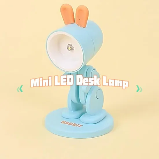 Offre spéciale LED petite lampe de bureau mignonne téléphone réglable Animal lapin lampe