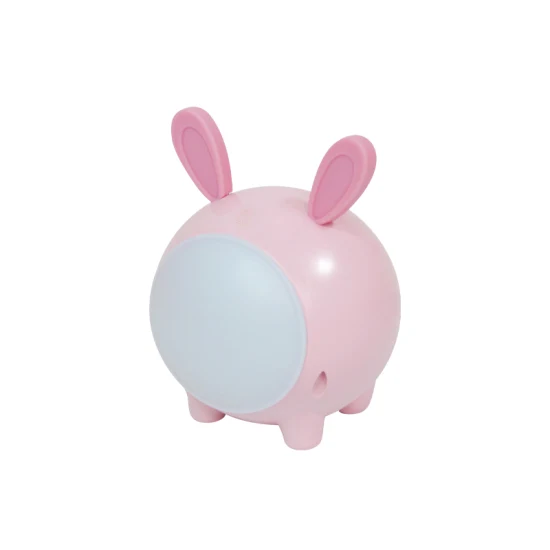 Lampe de nuit LED Lapin Rose avec Silicone Souple